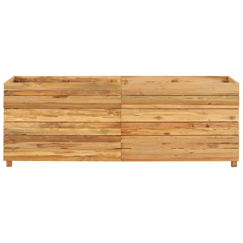 vidaXL újrahasznosított tíkfa és acél magaságyás 150 x 40 x 55 cm