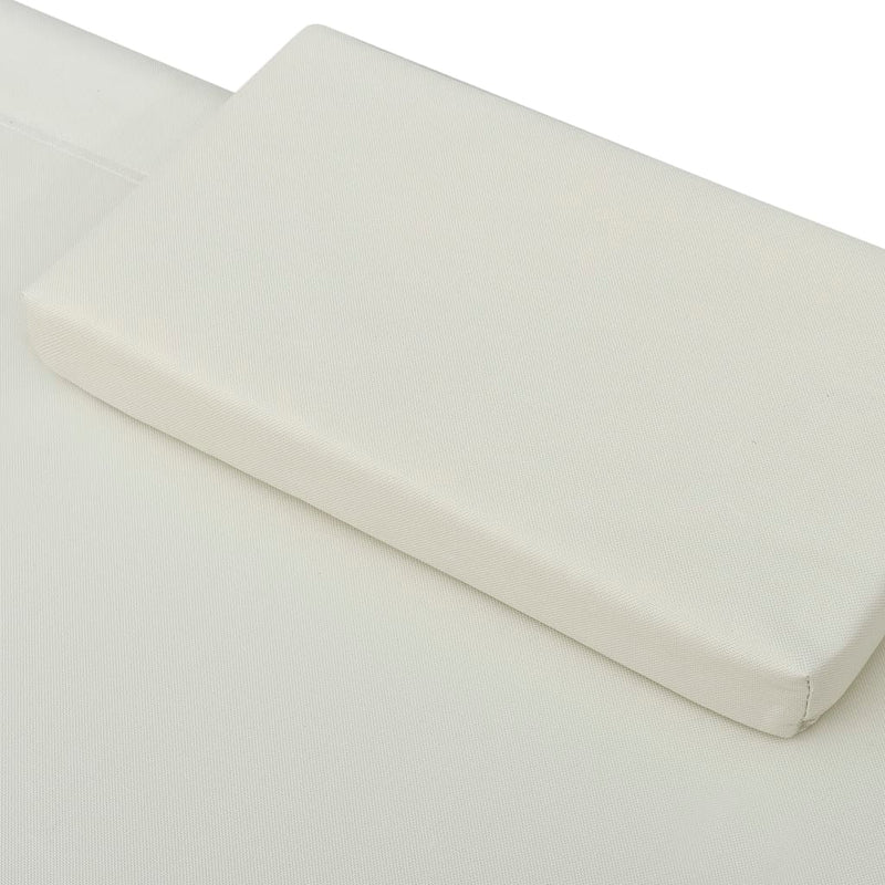 vidaXL krémszínű acél kerti ágy 200 x 90 cm