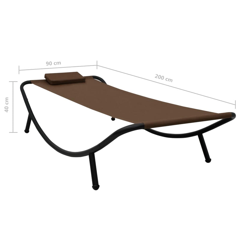 vidaXL barna acél kerti ágy 200 x 90 cm