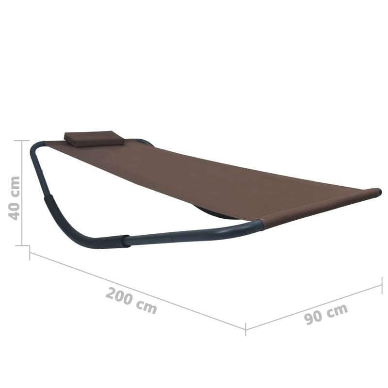 vidaXL barna acél kerti ágy 200 x 90 cm
