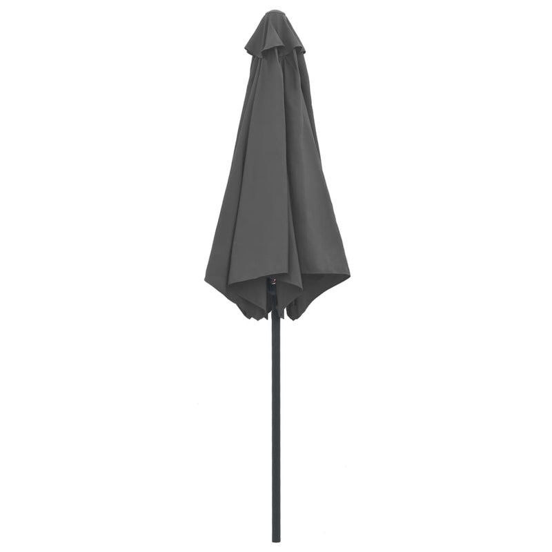 vidaXL antracitszürke kültéri napernyő alumíniumrúddal 270 x 246 cm