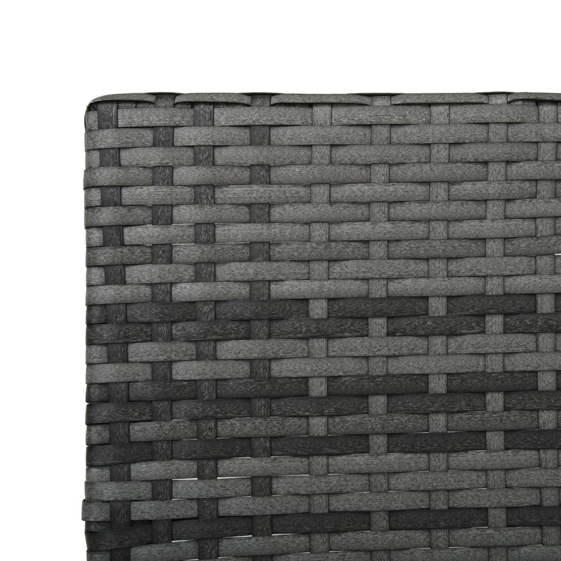 vidaXL szürke polyrattan napozóágy párnával
