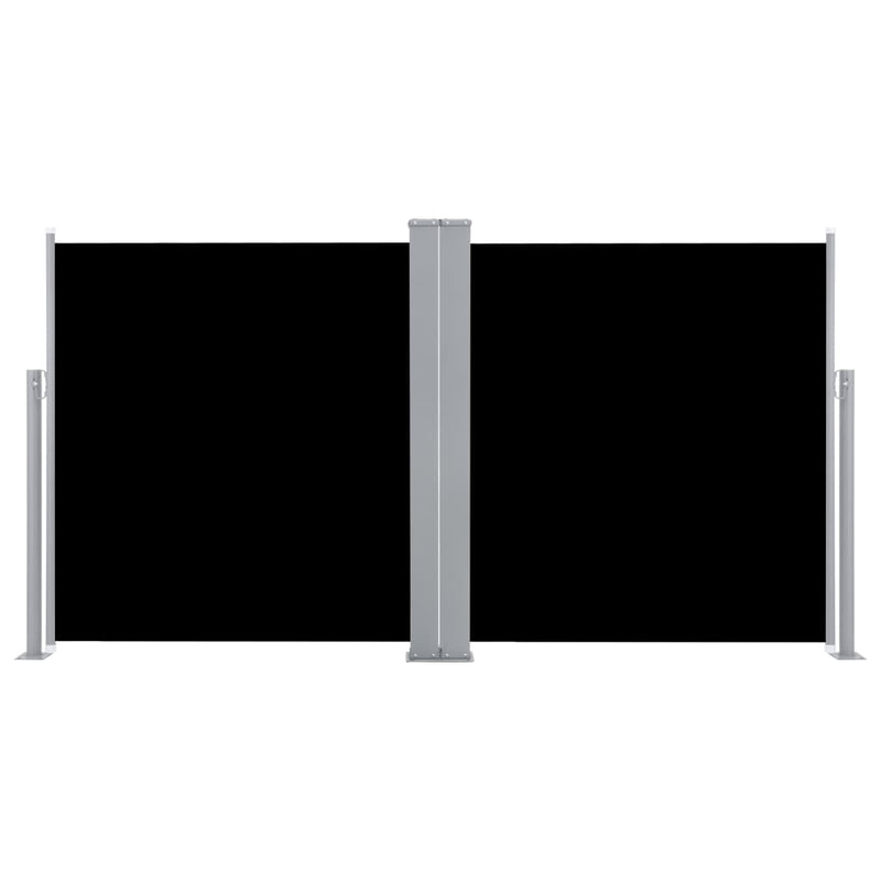 vidaXL fekete behúzható oldalsó napellenző 100 x 600 cm