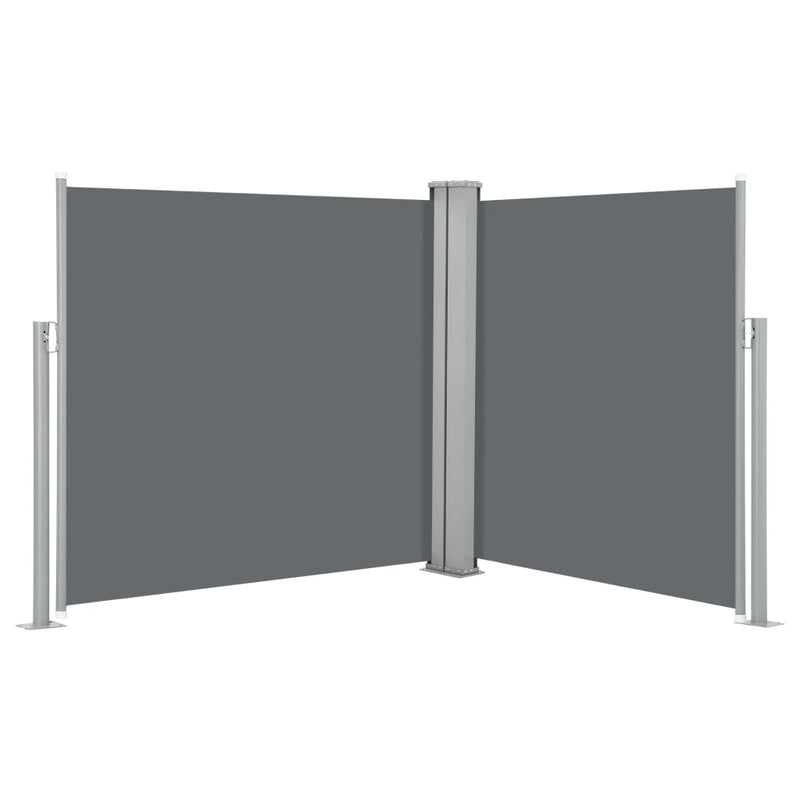 vidaXL antracitszürke behúzható oldalsó napellenző 100 x 600 cm