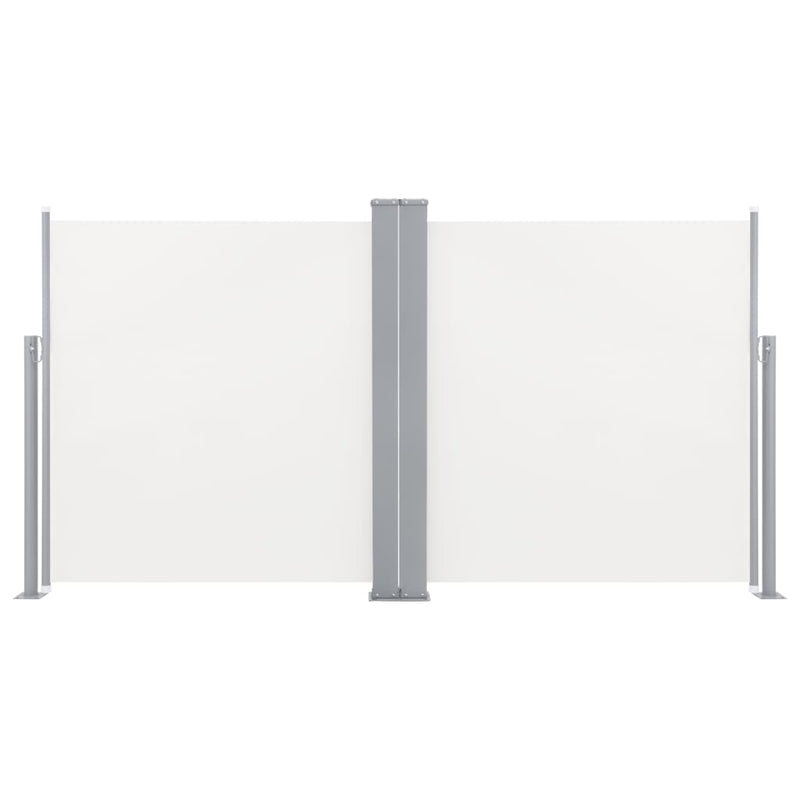 vidaXL krémszínű behúzható oldalsó napellenző 120 x 600 cm