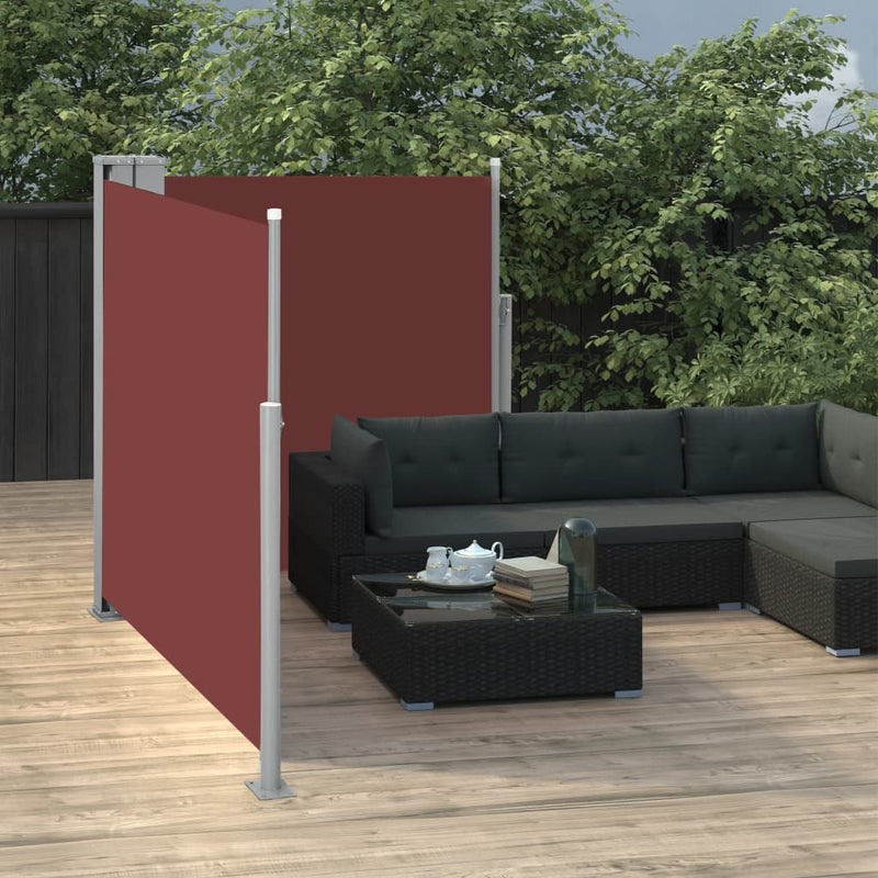 vidaXL barna behúzható oldalsó napellenző 120 x 600 cm