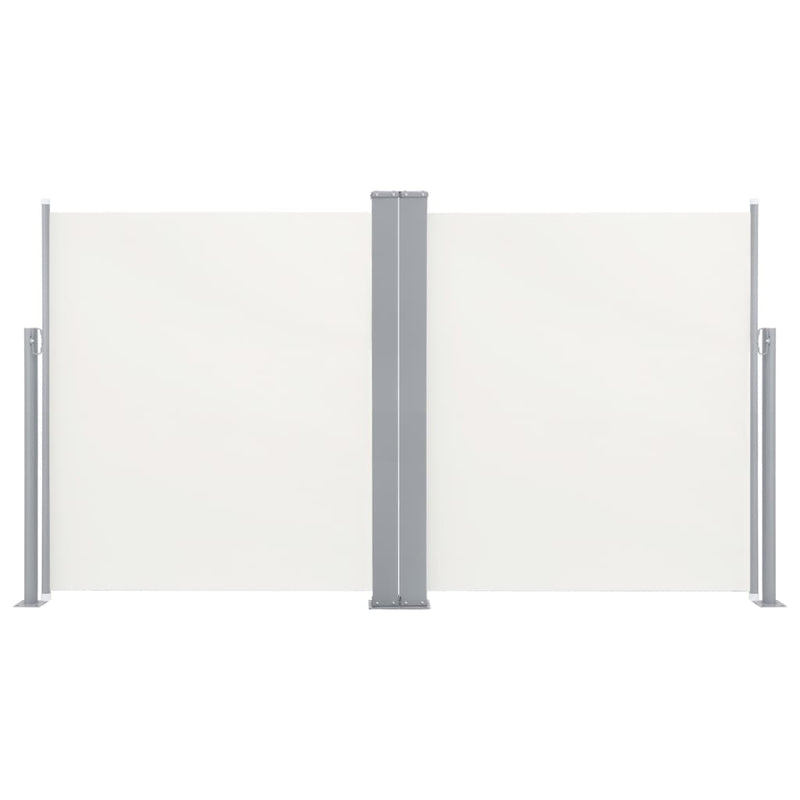 vidaXL krémszínű behúzható oldalsó napellenző 140 x 600 cm
