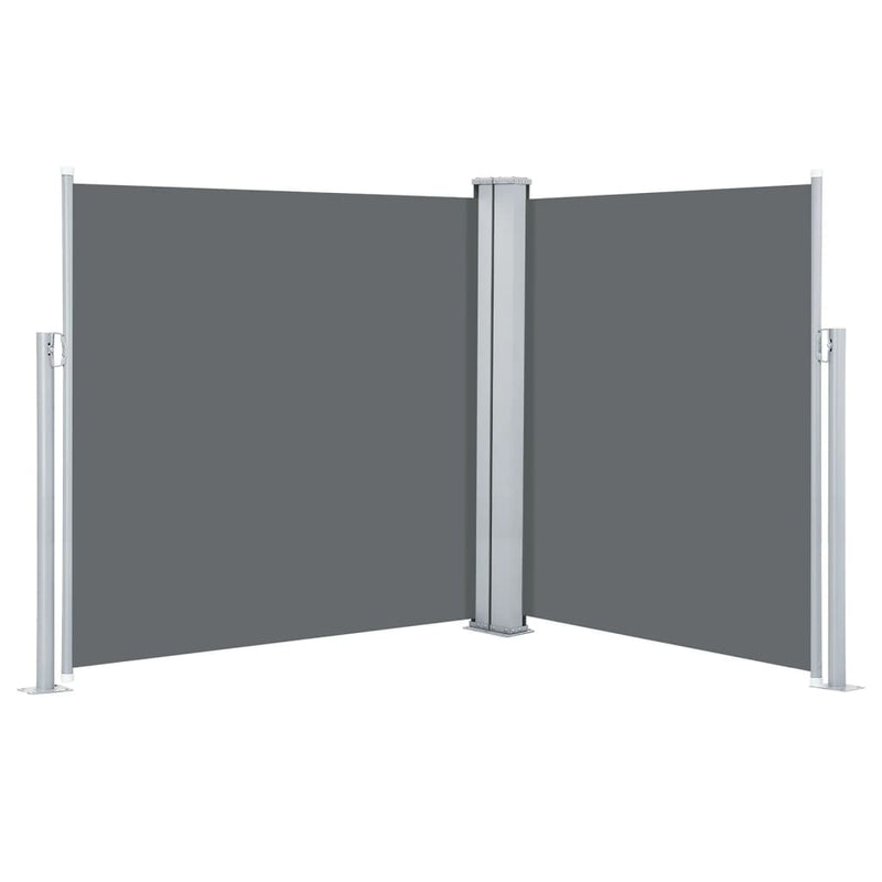 vidaXL antracitszürke behúzható oldalsó napellenző 140 x 600 cm