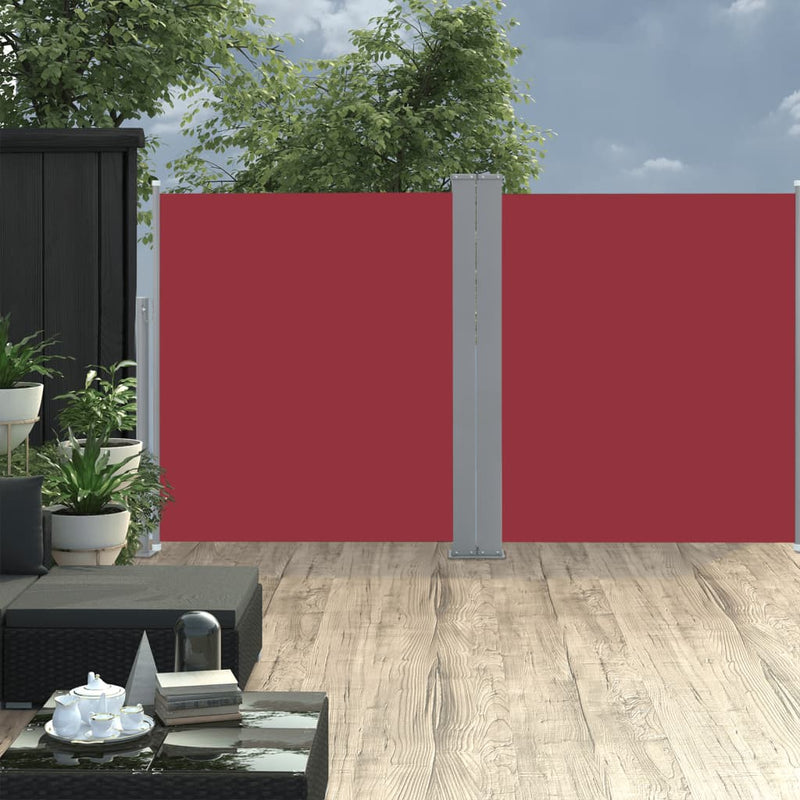 vidaXL piros behúzható oldalsó napellenző 160 x 600 cm