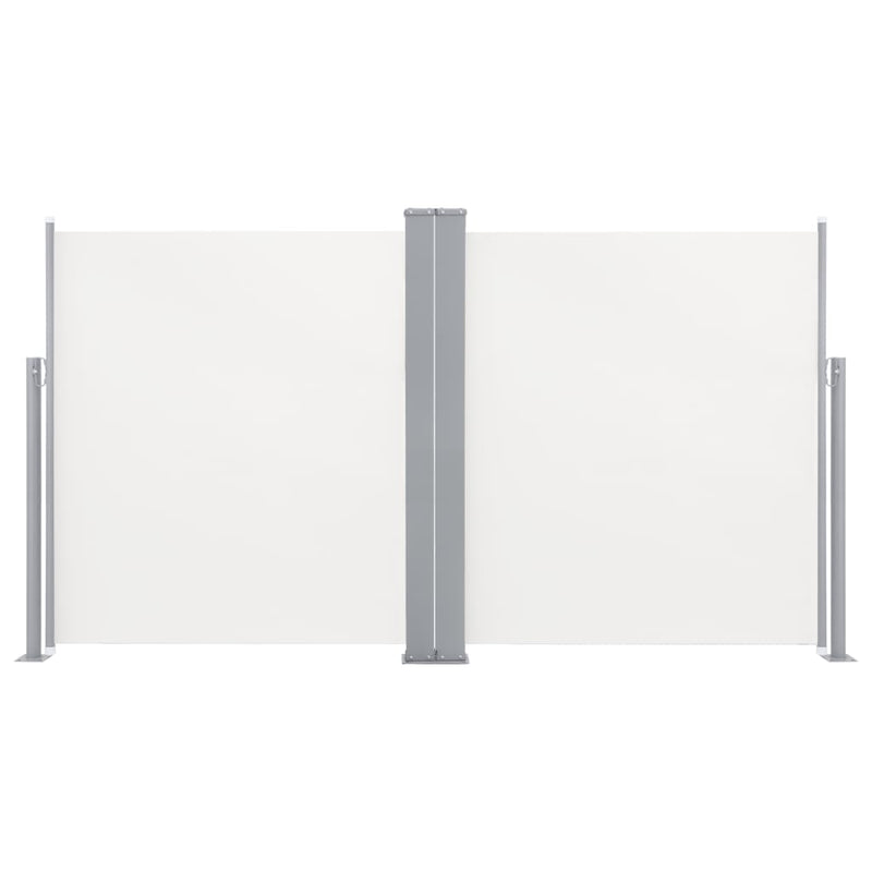 vidaXL krémszínű behúzható dupla teraszi napellenző 170 x 600 cm