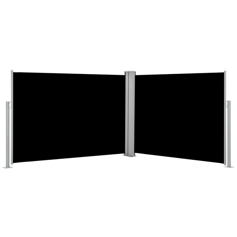 vidaXL fekete behúzható oldalsó napellenző 100 x 1000 cm