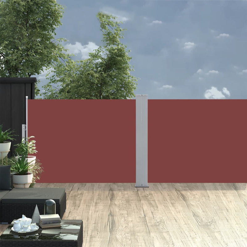vidaXL barna behúzható oldalsó napellenző 120 x 1000 cm