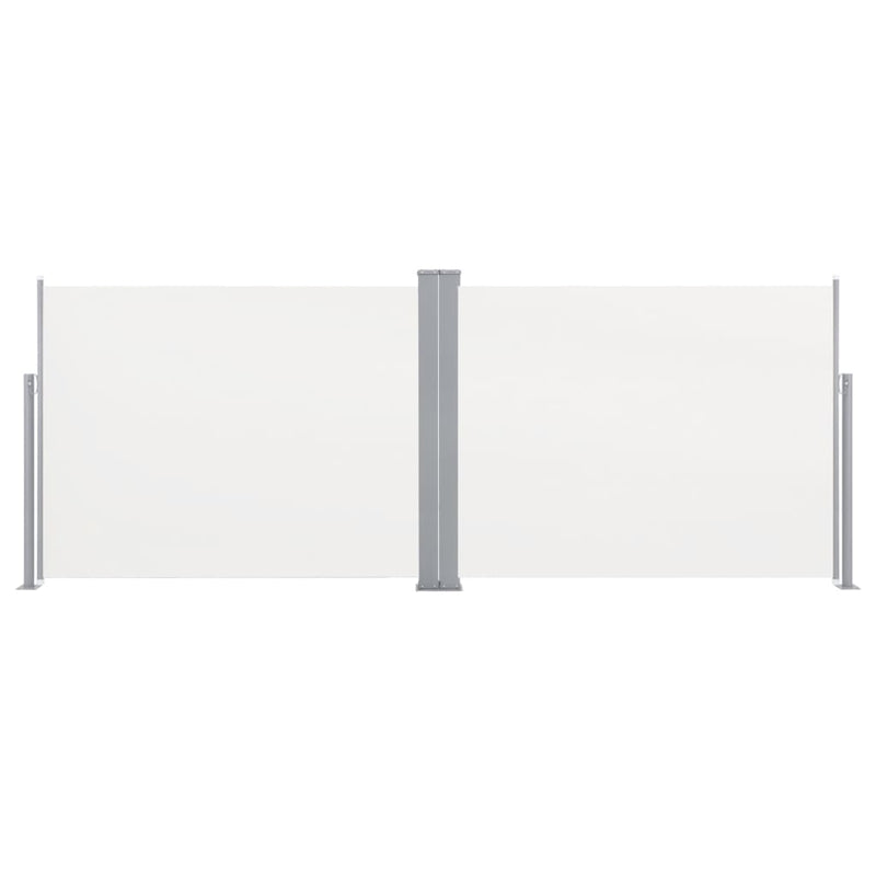 vidaXL krémszínű behúzható oldalsó napellenző 140 x 1000 cm