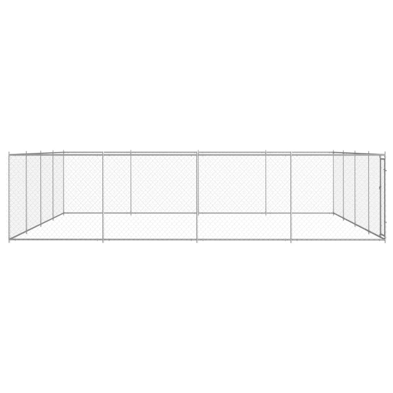 vidaXL kültéri horganyzott acél kutyakennel 760 x 760 x 185 cm