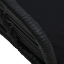 vidaXL 2 db fekete polyrattan kerti szék párnával