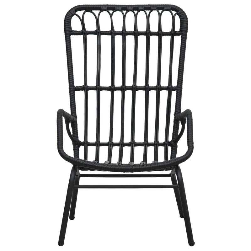 vidaXL fekete polyrattan kerti szék