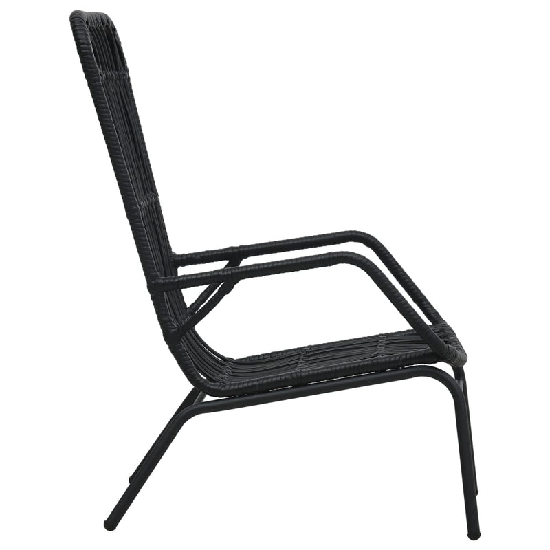 vidaXL fekete polyrattan kerti szék