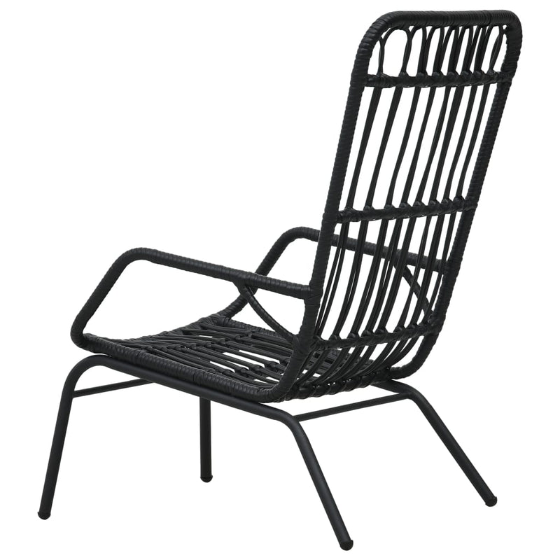 vidaXL fekete polyrattan kerti szék