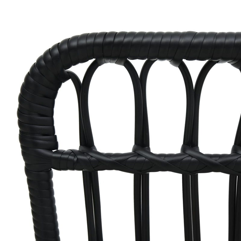 vidaXL fekete polyrattan kerti szék