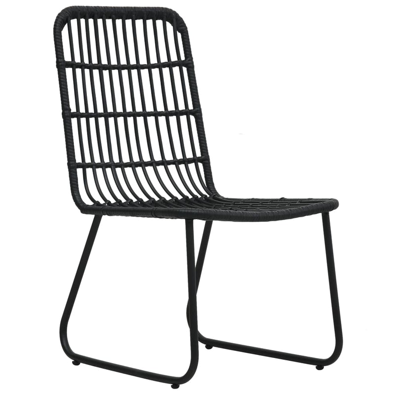 vidaXL 2 db fekete polyrattan kerti szék