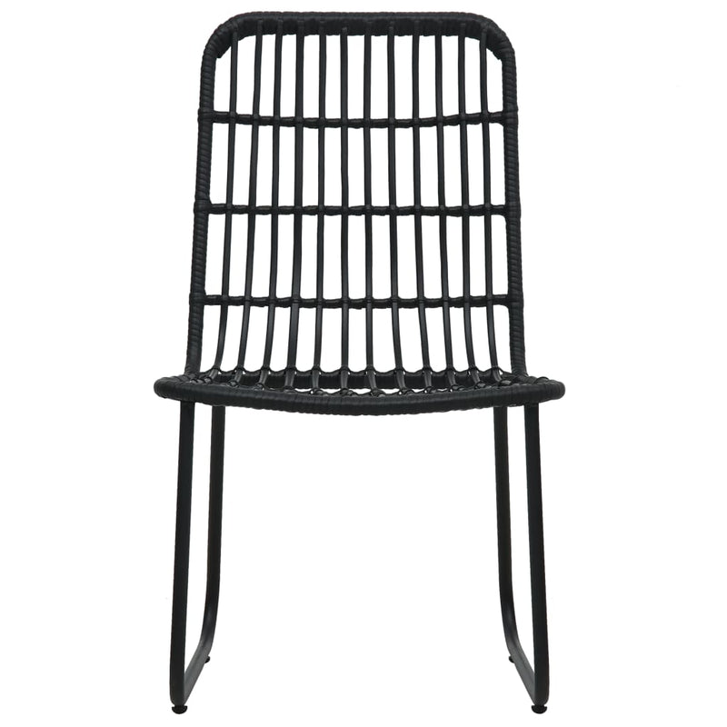 vidaXL 2 db fekete polyrattan kerti szék