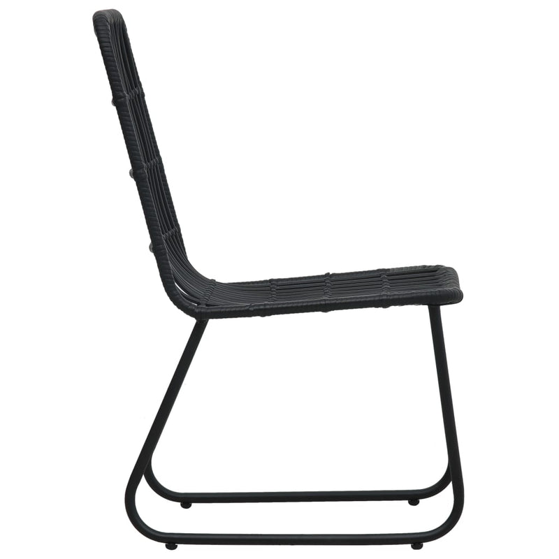vidaXL 2 db fekete polyrattan kerti szék