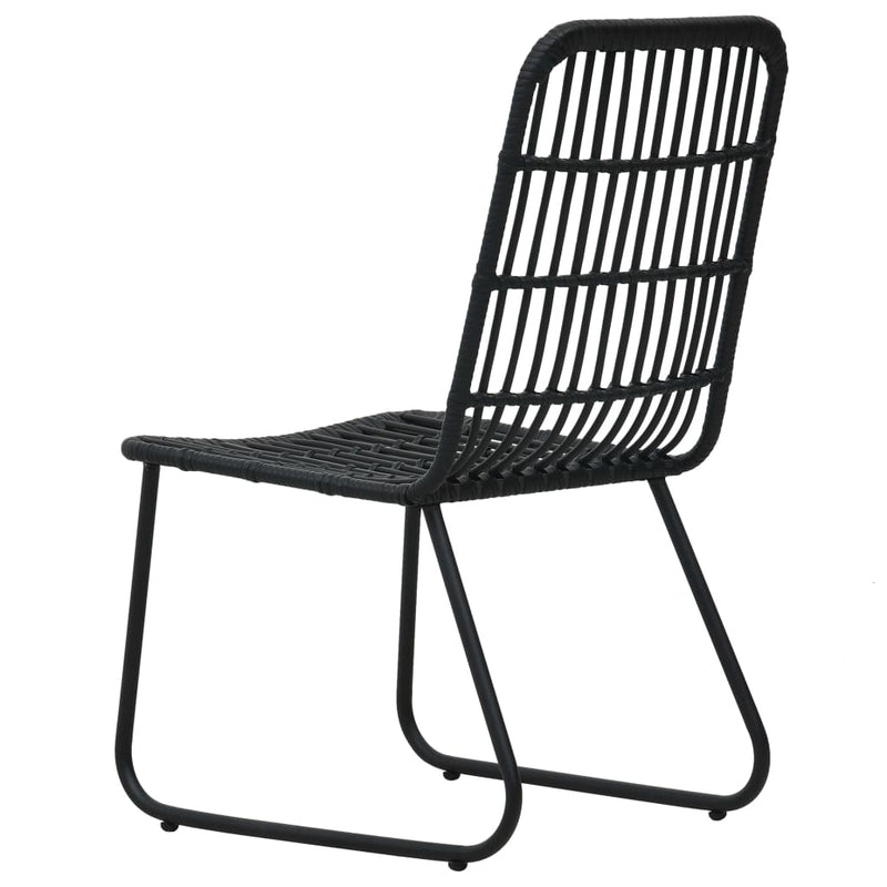 vidaXL 2 db fekete polyrattan kerti szék