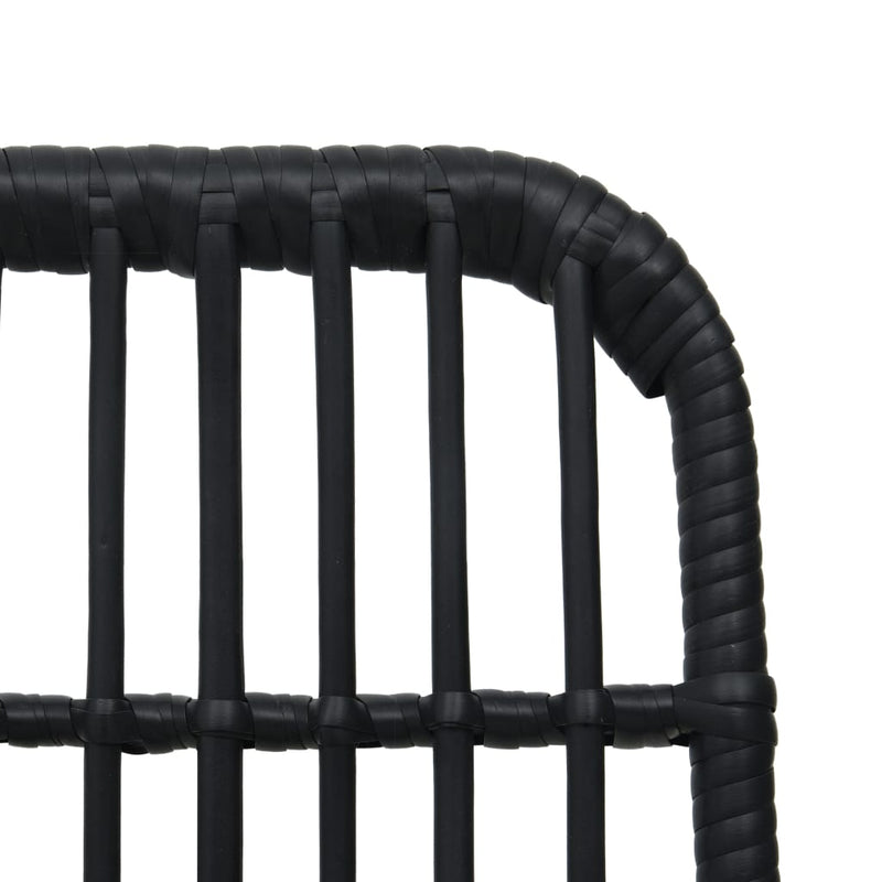 vidaXL 2 db fekete polyrattan kerti szék