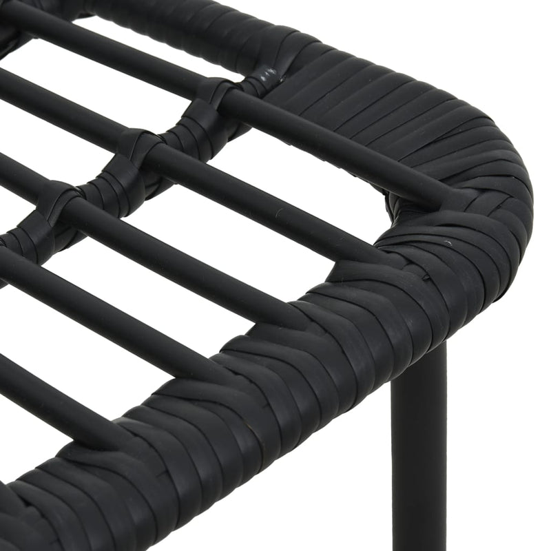 vidaXL 2 db fekete polyrattan kerti szék