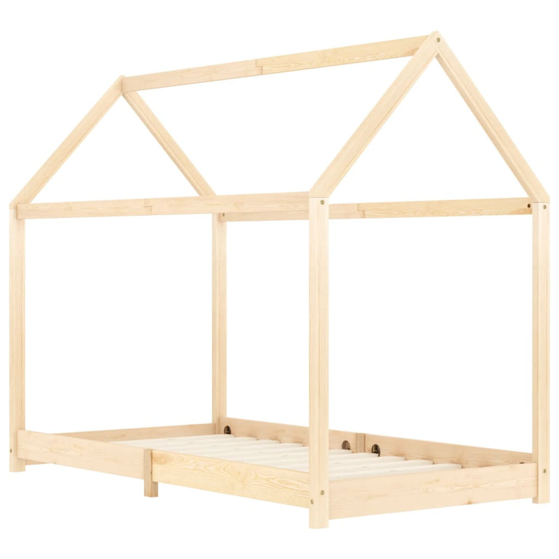 vidaXL tömör fenyőfa gyerekágy-keret 90 x 200 cm