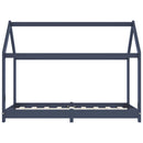 vidaXL szürke tömör fenyőfa gyerekágy-keret 70 x 140 cm