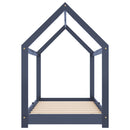 vidaXL szürke tömör fenyőfa gyerekágy-keret 70 x 140 cm