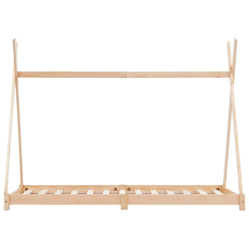 vidaXL tömör fenyőfa gyerekágy-keret 90 x 200 cm