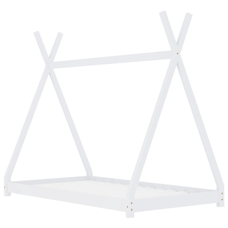 vidaXL fehér tömör fenyőfa gyerekágy-keret 70 x 140 cm