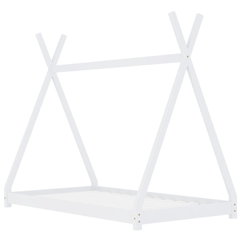 vidaXL fehér tömör fenyőfa gyerekágy-keret 90 x 200 cm
