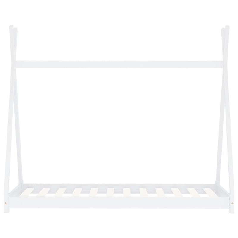 vidaXL fehér tömör fenyőfa gyerekágy-keret 90 x 200 cm