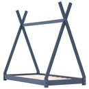 vidaXL szürke tömör fenyőfa gyerekágy-keret 70 x 140 cm