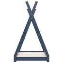 vidaXL szürke tömör fenyőfa gyerekágy-keret 70 x 140 cm