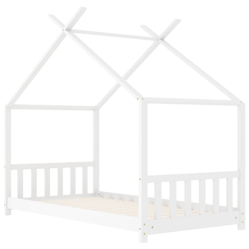 vidaXL fehér tömör fenyőfa gyerekágy-keret 70 x 140 cm
