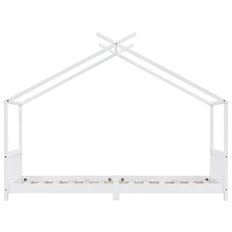 vidaXL fehér tömör fenyőfa gyerekágy-keret 90 x 200 cm