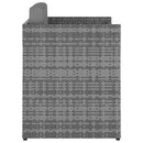 vidaXL antracitszürke kerti polyrattan szék zsámollyal