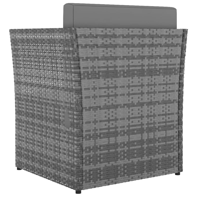 vidaXL antracitszürke kerti polyrattan szék zsámollyal