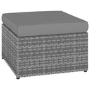 vidaXL antracitszürke kerti polyrattan szék zsámollyal