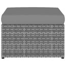 vidaXL antracitszürke kerti polyrattan szék zsámollyal