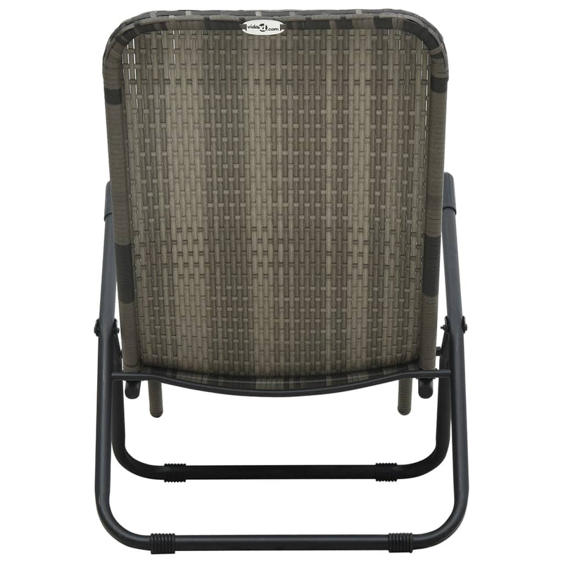 vidaXL szürke összecsukható polyrattan napozóágy
