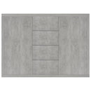 vidaXL betonszürke szerelt fa tálalószekrény 88 x 30 x 65 cm