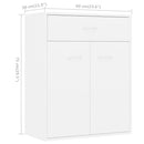 vidaXL fehér szerelt fa tálalószekrény 60 x 30 x 75 cm