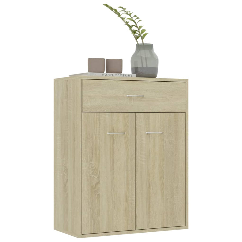 vidaXL sonoma tölgy színű szerelt fa tálalószekrény 60 x 30 x 75 cm