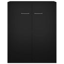 vidaXL fekete szerelt fa tálalószekrény 60 x 30 x 75 cm