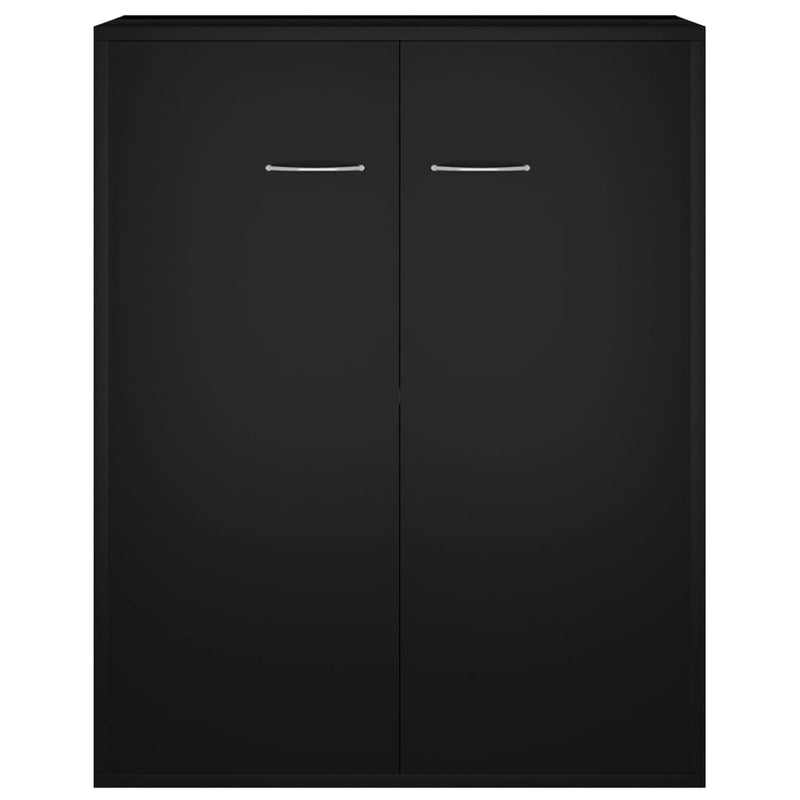 vidaXL fekete szerelt fa tálalószekrény 60 x 30 x 75 cm